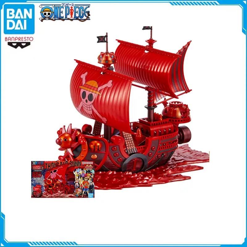 

Bandai Anime One Piece Thousand Sunny Pirate Model Ship Toy Assembly Collection Anime Action Ship Model Kit Collectible