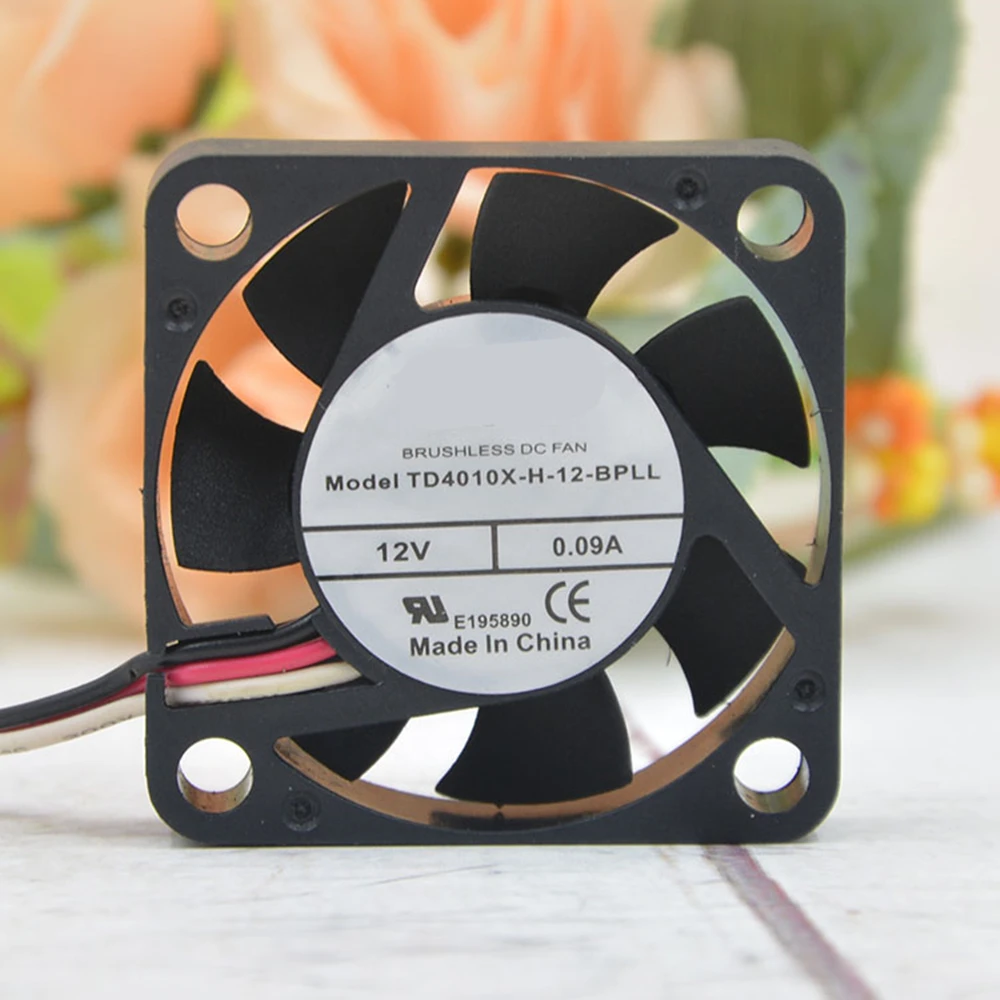 Охлаждающий вентилятор TD4010X-H-12-BPLL DC 12V 0.09A 1 08 W 6500 об/мин 4010 40*40*10 мм 3-проводной