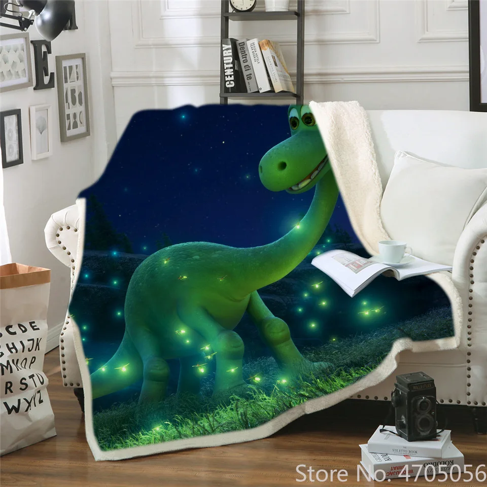 

Animal Green Dinosaur 3D Printed Baby Blanket for Bed Cover Fashion Bedspread Throw Blankets Adults Kids Children Boys