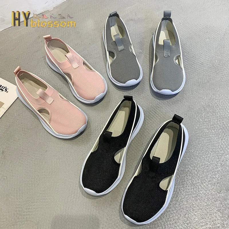 Women Shoes 2022 Fashion Sneakers Mesh Casual Sports Shoes Woman Breathable Flat Running Shoes Platform Shoes Shoes for Women
