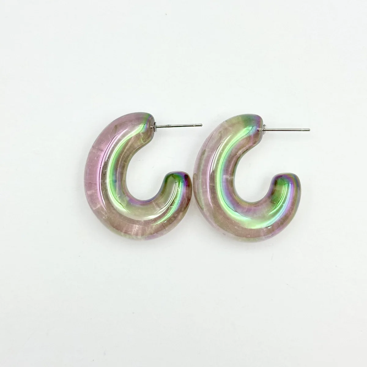 Модные прозрачные акриловые серьги желе конфетных цветов полные и ослепительные