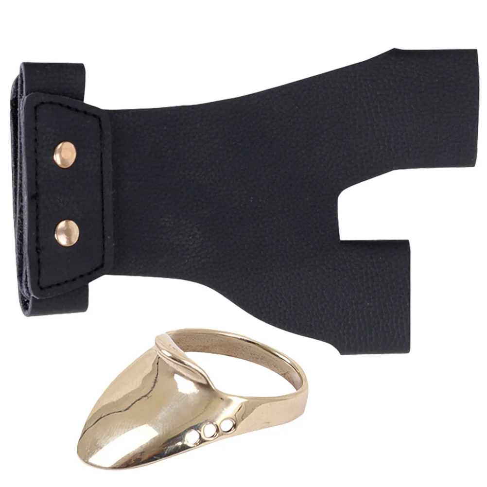 

1 Set of Archery Finger Ring Wear-resistant Thumb Ring Portable Hand Guard Bow Supply