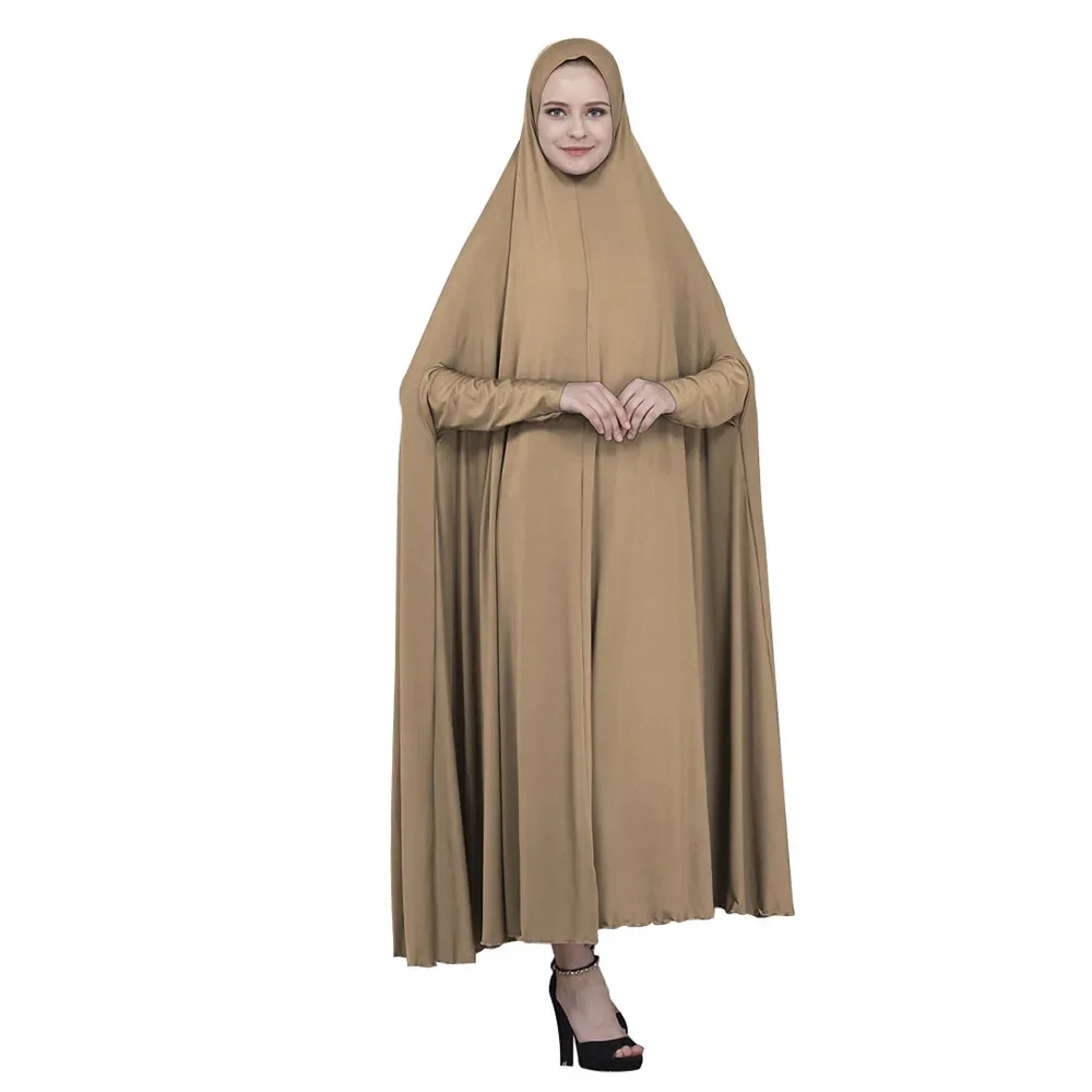 Мусульманский цельный молитвенный хиджаб платье одежда халат с капюшоном
