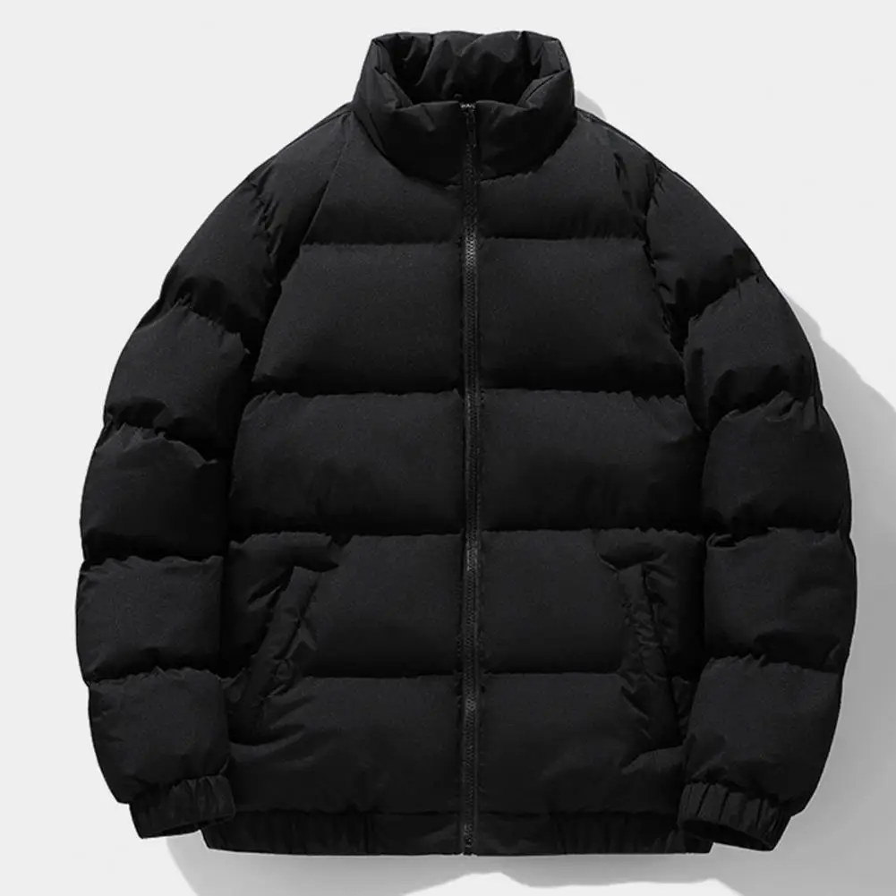 Мужское осенне-зимнее хлопковое стеганое пальто на молнии с воротником-стойкой
