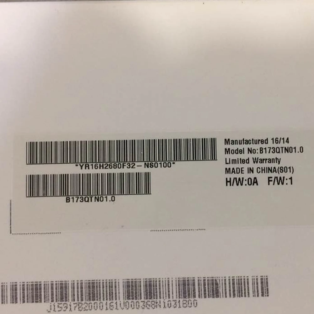 B173QTN01 0 2 4 17 3 дюйма 2560X1440 IPS QHD 40 контактов EDP 72% NTSC 120 Гц ЖК-экран для Alienware M17 R4