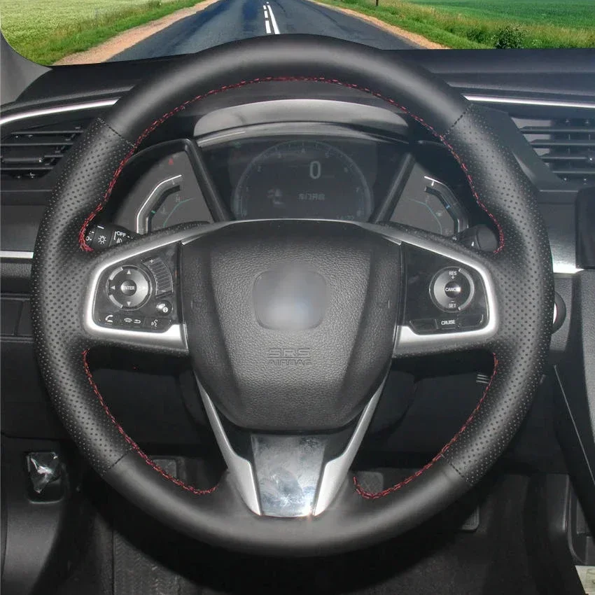 Чехол на руль из искусственной кожи для Honda Civic 10 2016-2019 дюйма