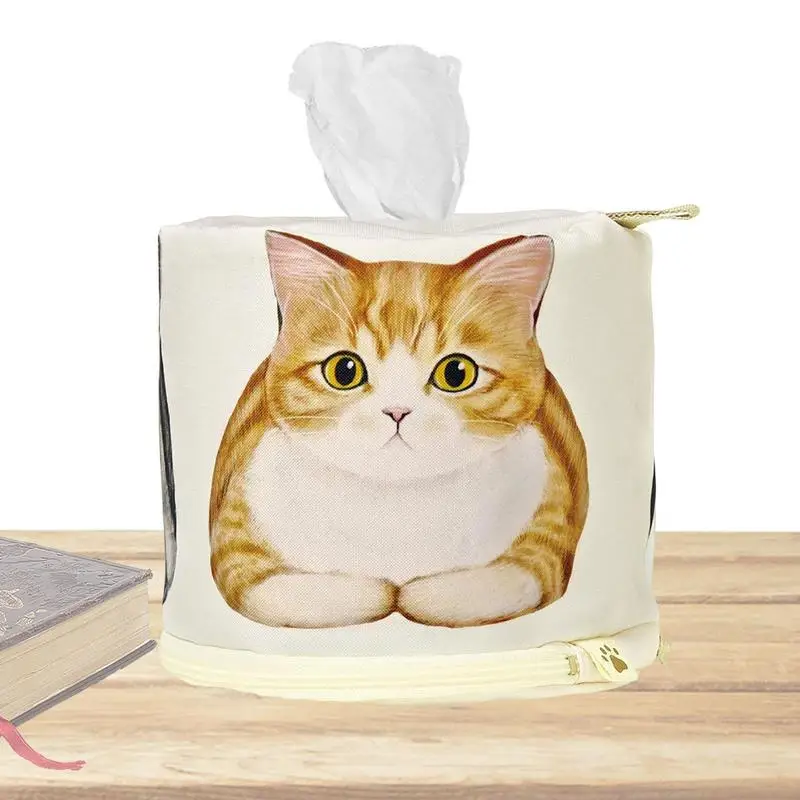 

Коробка для хранения салфеток для кошек, коробка для бумажных салфеток в рулоне, декоративная коробка для салфеток для лица, держатель для дома, офиса, ресторана, машины