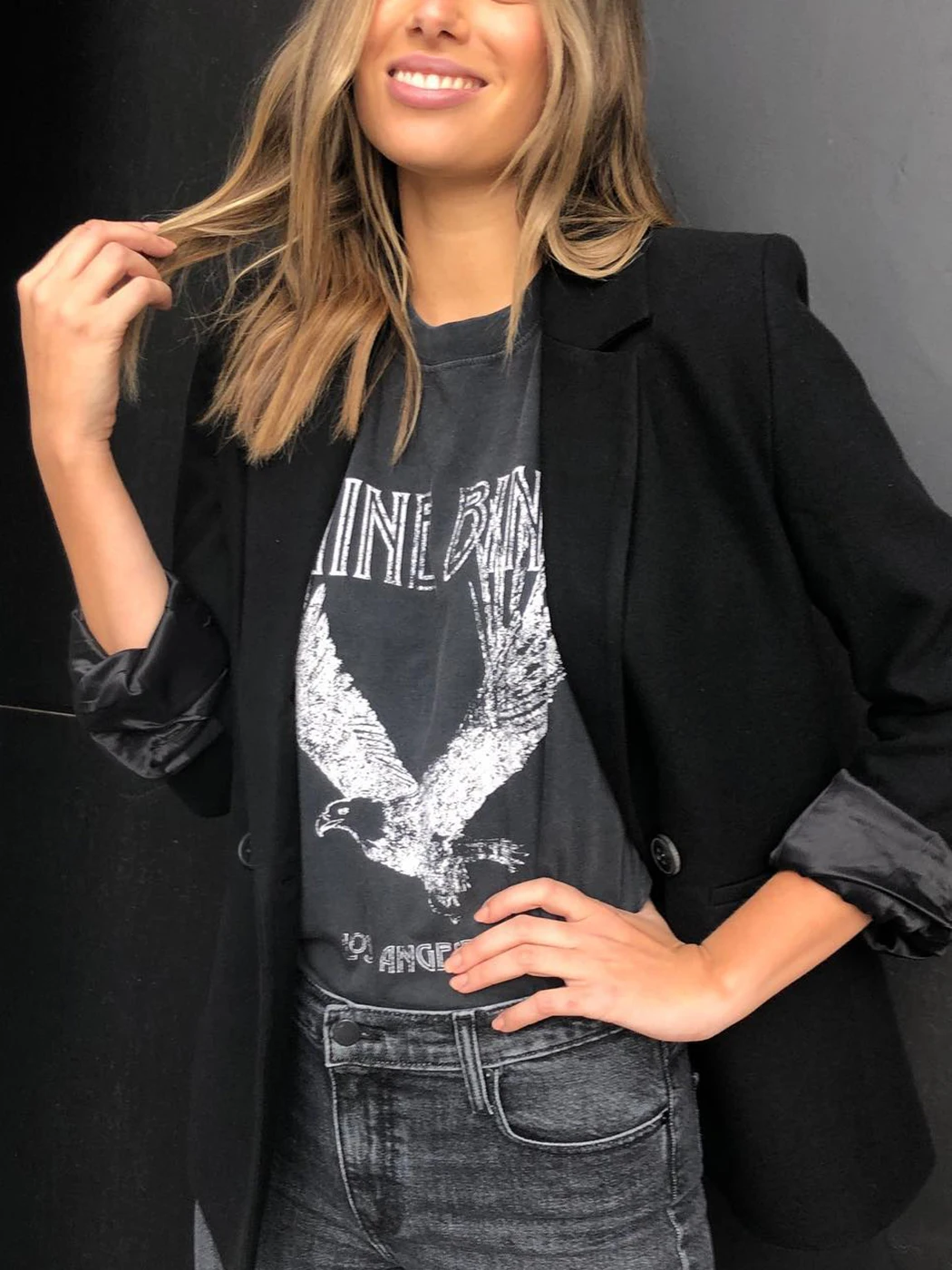 

Eagle-print T-shirt Women 2021 Summer Clothing Cotton Vintage Boho Tshirt Tees Femme Rock n Roll Fashion T-shirts Tops