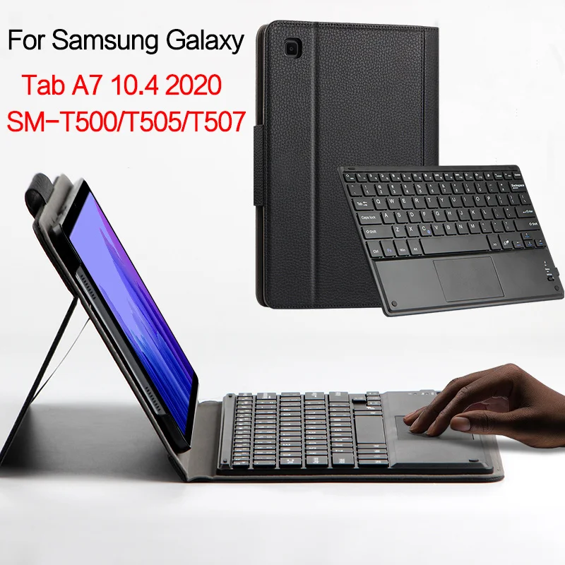 

Case For Samsung Galaxy Tab A7 10.4" SM-T500 SM-T505 Tablet Protective Bluetooth Keyboard Protector Cover PU Leather Mouse