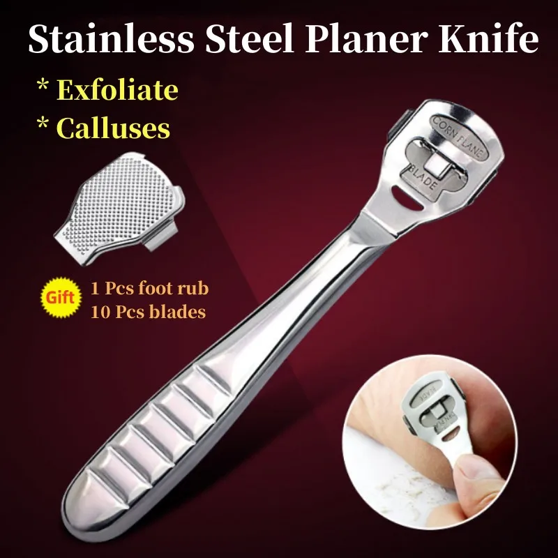 

Stainless Steel Foot Planer Remove Foot Dead Skin Professional Exfoliating Pedicure Knife Exfoliate Calluses Foot Care Tool