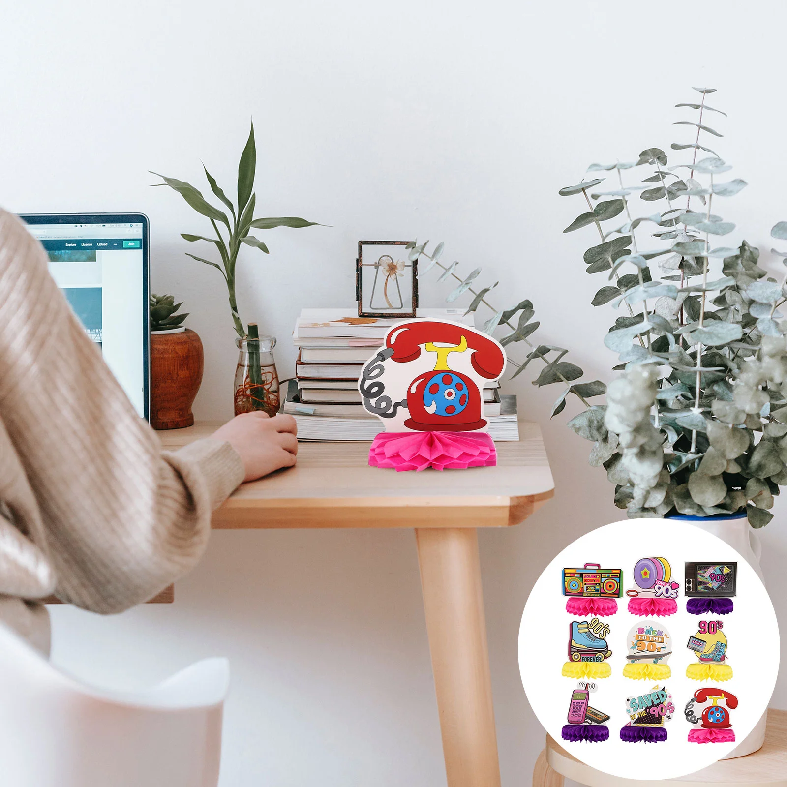 

Party Decorations 90S Honeycomb Centerpieces Tablesupplies Favors 80S Disco Theme Retro Toppers 70Sbirthday Hip Hop Topper Decor