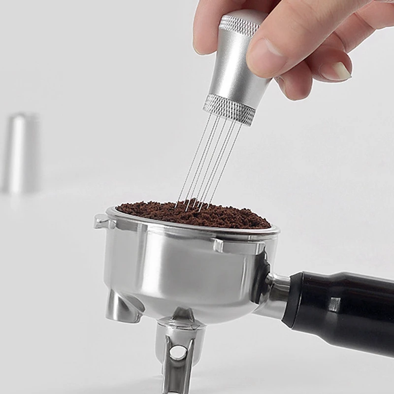 

Дистрибьютор для темпера кофе, инструмент для выравнивания кофейного порошка, мешалка для эспрессо, инструмент для перемешивания, 7 игл из нержавеющей стали