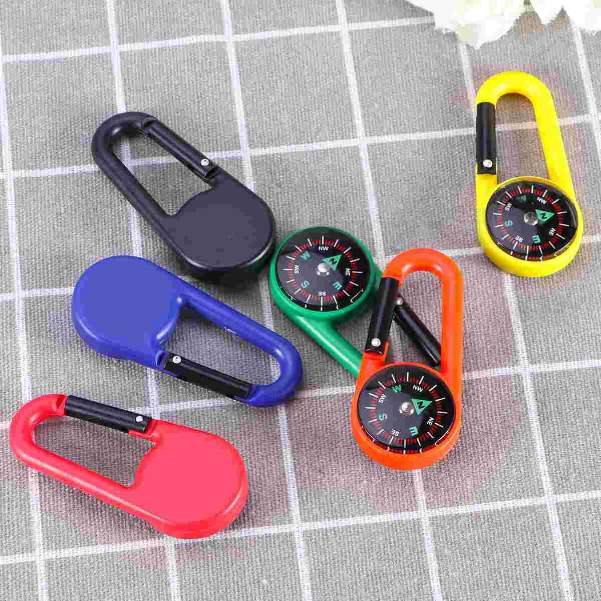 

Compass Carabiner Supplies Camping Accessories Hiking Outdoor Favors Party Prizes School Chain Key Filled Liquid Keyring Hook