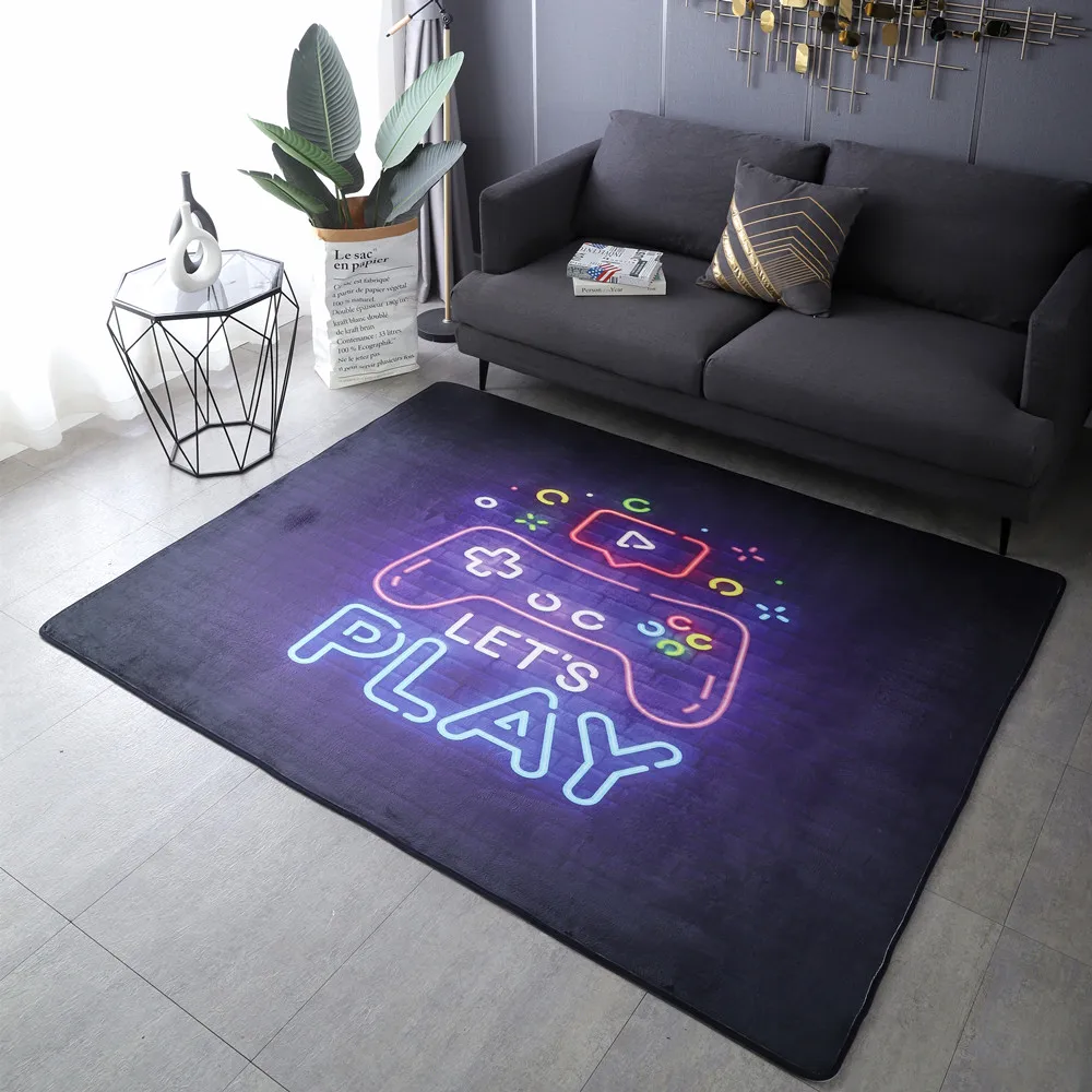 Anime Carpet Gamer Controller Kids Play Area Rugs Child Game Floor Mat Cartoon Super Mario Pattern 3D Printing Carpets Living |