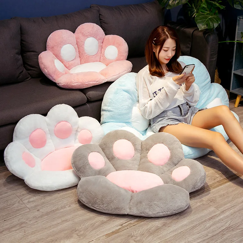 

Cartoon Bear Paw Half Surrounded by Cushions, Lazy Office Sofa