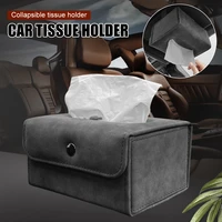 car tissue holder foldable leather tissue box holder backseat sun visor napkin holder interior storage organizer accessories