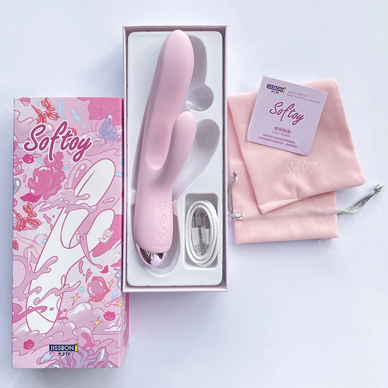Вибратор JISSBON в виде кролика женский клитор 8 режимов вибрации двойная головка