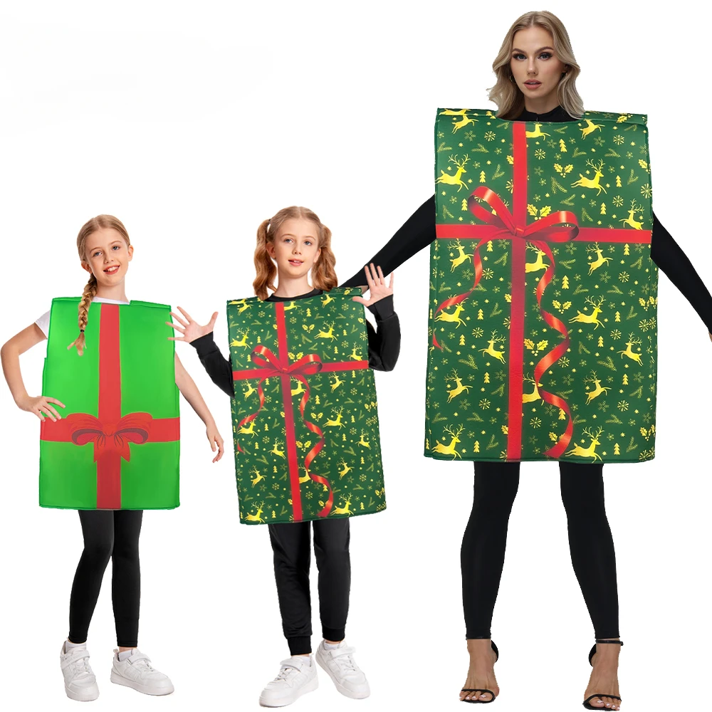 Рождественская подарочная коробка карнавальный костюм нарядный реквизит