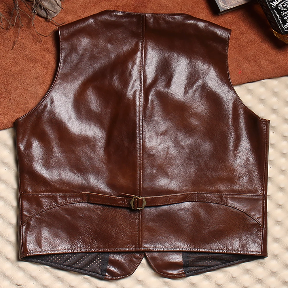 Мужской кожаный жилет Weskit