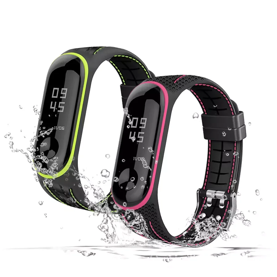 

Sport Silicone Strap For Xiaomi 5 6 Mi band 4 3 Strap for Smart Band Replacement wrist strap For Miband 4 5 bracelet Watch Strap