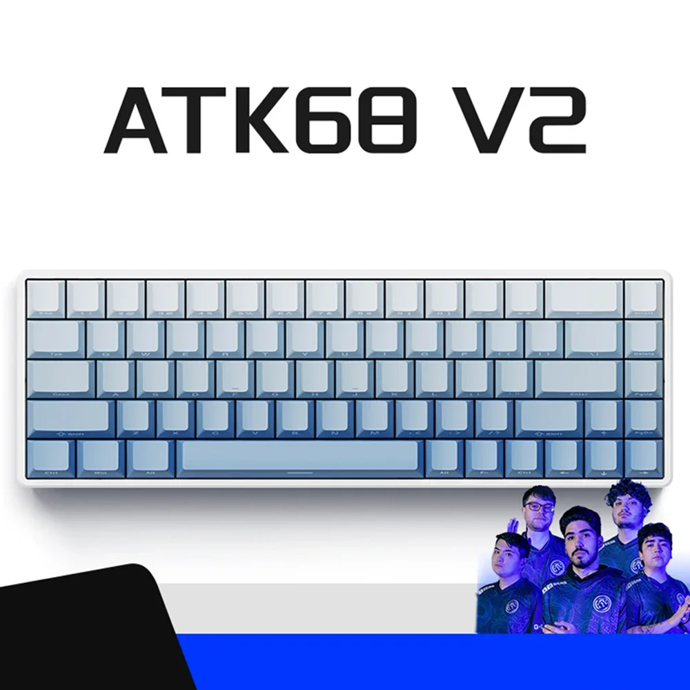 Atk68 V2 Механическая клавиатура для геймера с горячей заменой и низкой задержкой