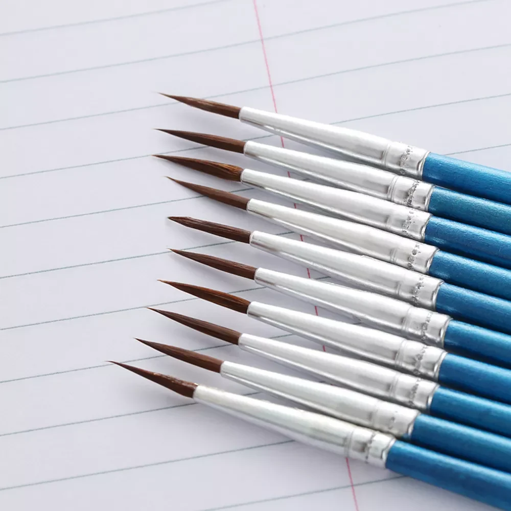 

10 Pcs/lot Point Tip Pastry Baking Tools Nylon Fiber Hair Line Drawing Pen Artist Paint Brush Fondant Cake Decorating