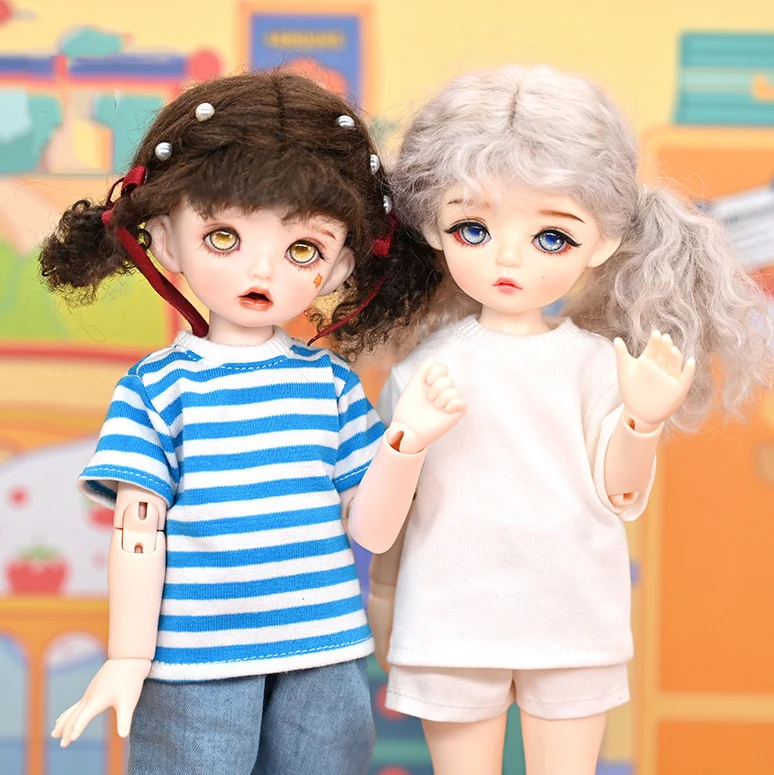 

HOUZIWA 1/6 BJD Doll Clothes YOSD Blyth Doll T-shirt Striped