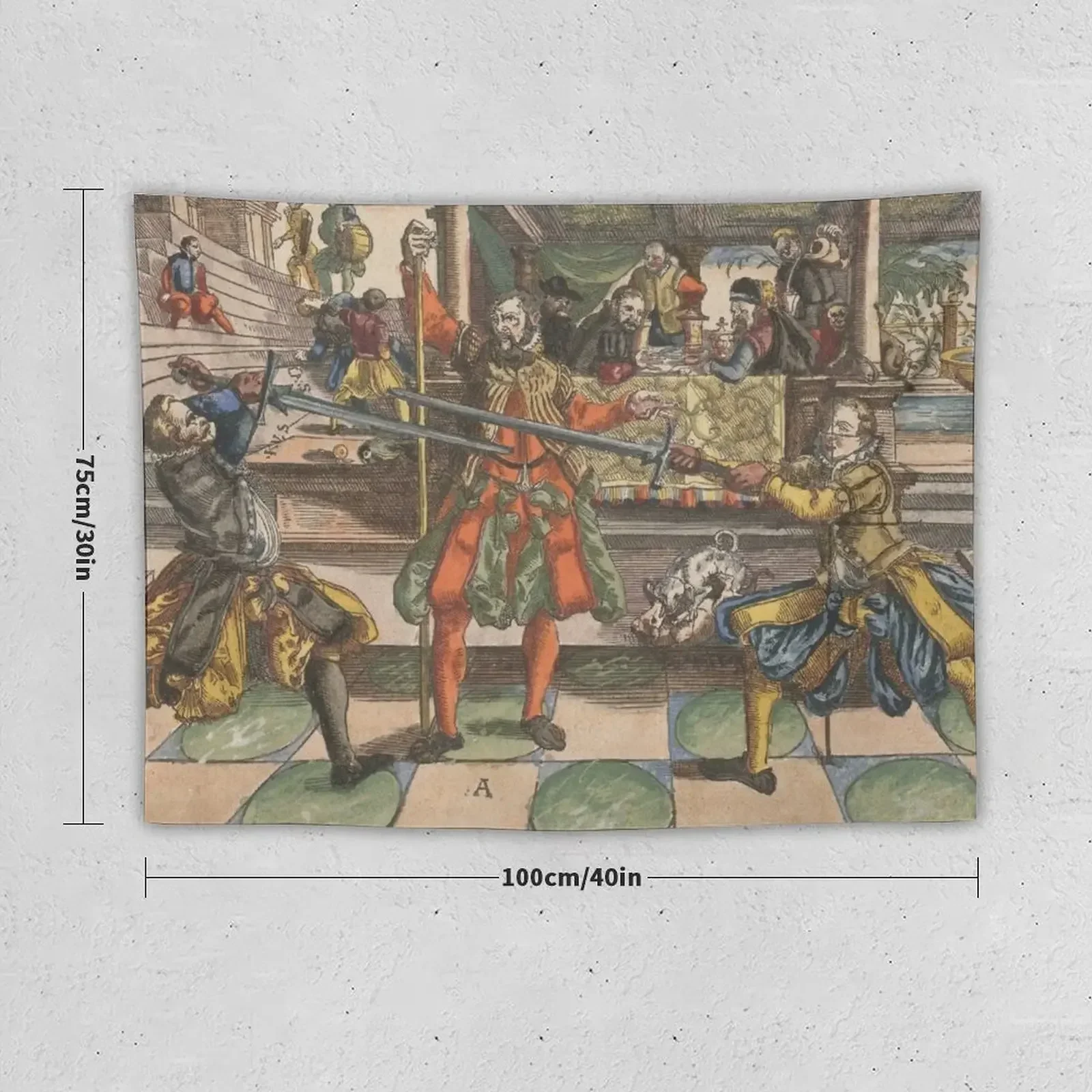 Гобелен Joachim Meyer с изображением средневекового меча мастер хема эстетическое