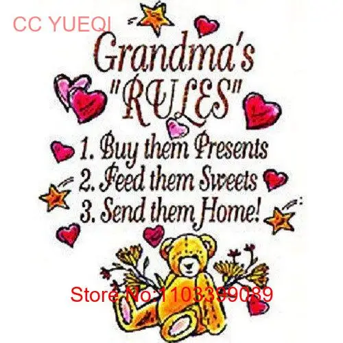 Футболка Grandmas Rules бабушка размеры/цвета
