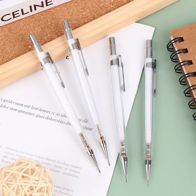 

1pcs Transparent Mechanical Pencil 0.3 0.5 0.7 0.9mm Automatic Pencil Lead Refill Art Painting Writing Supplies Stationery