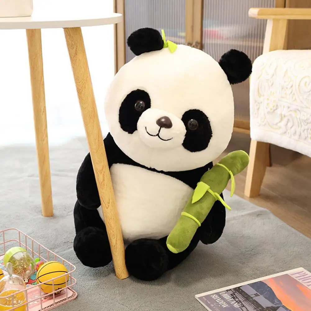 

Creative Panda Plush Toy Hold Bamboo PP Cotton Cartoon Animal Doll Plush Pillow Ornament Soft Panda Doll Toy Birthday Gift