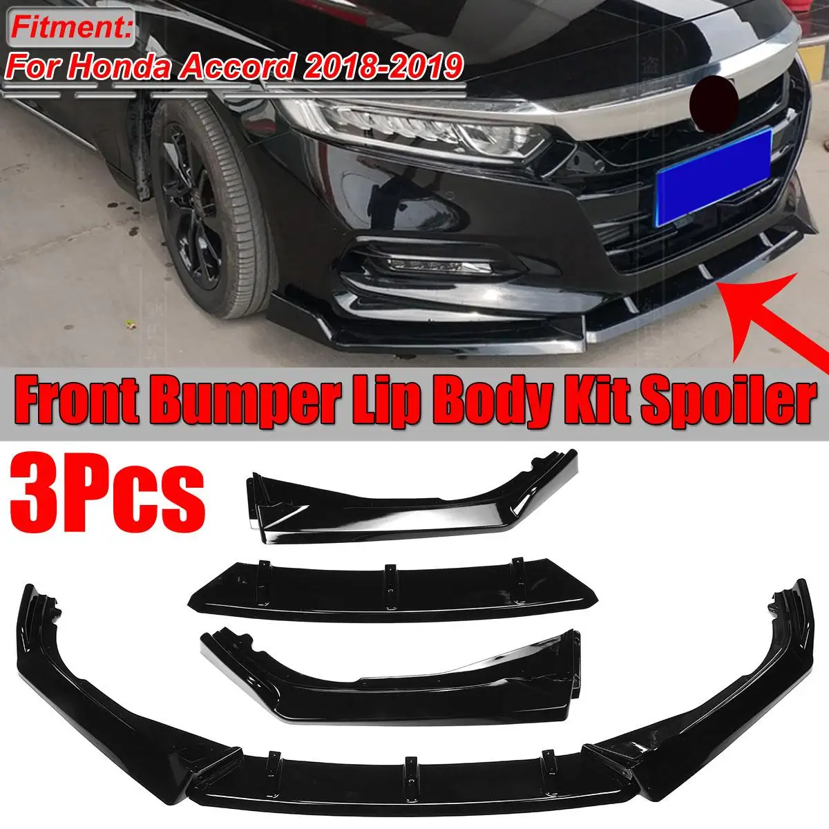 

High Quality Car Front Bumper Splitter Lip Splitter Lip Diffuser Spoiler Protector Cover Trim