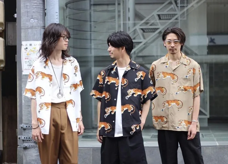 

Shirts and Blouses Wacko Maria tokyo limited Tiger Print Summer Hawaiian Ropa Leisure shirt for Men Women Clothing Plain
