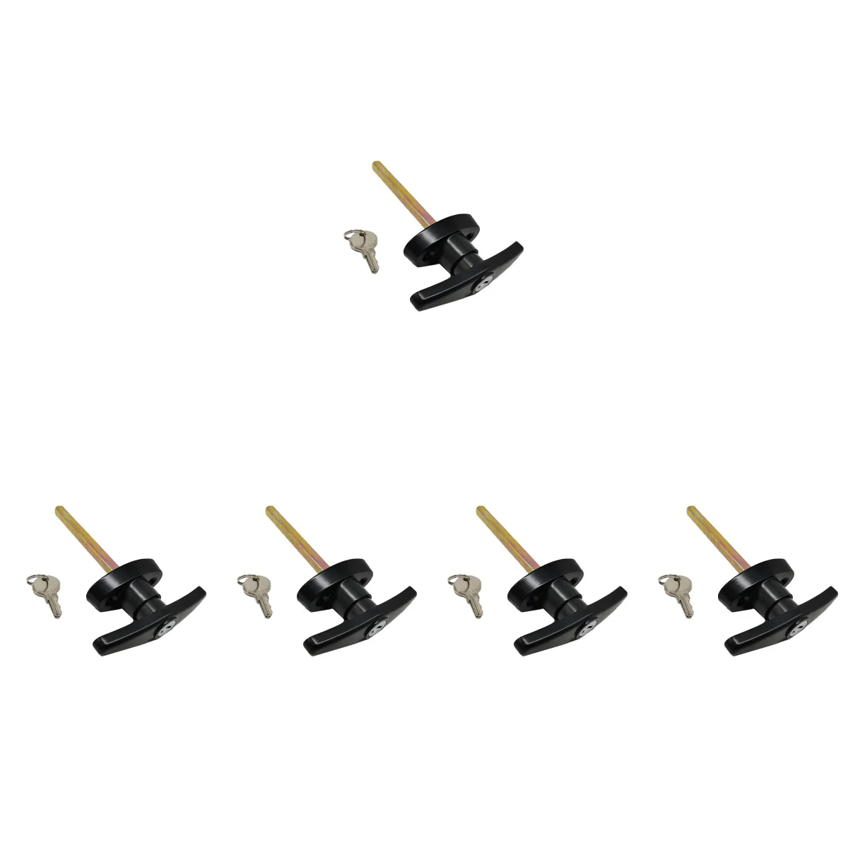 

5pcs T- Handle Lock Shed Door Lock Barn Door Lock Playhouse Lock Chicken Coop Lock Universal Replacement Locking