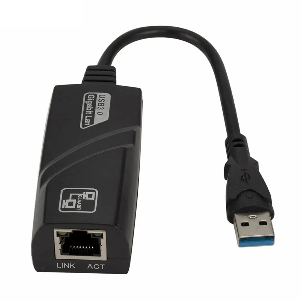 

Wired USB 3.0 To Gigabit Ethernet RJ45 LAN (10/100/1000) Mbps Network Adapter Ethernet Network Card For PC