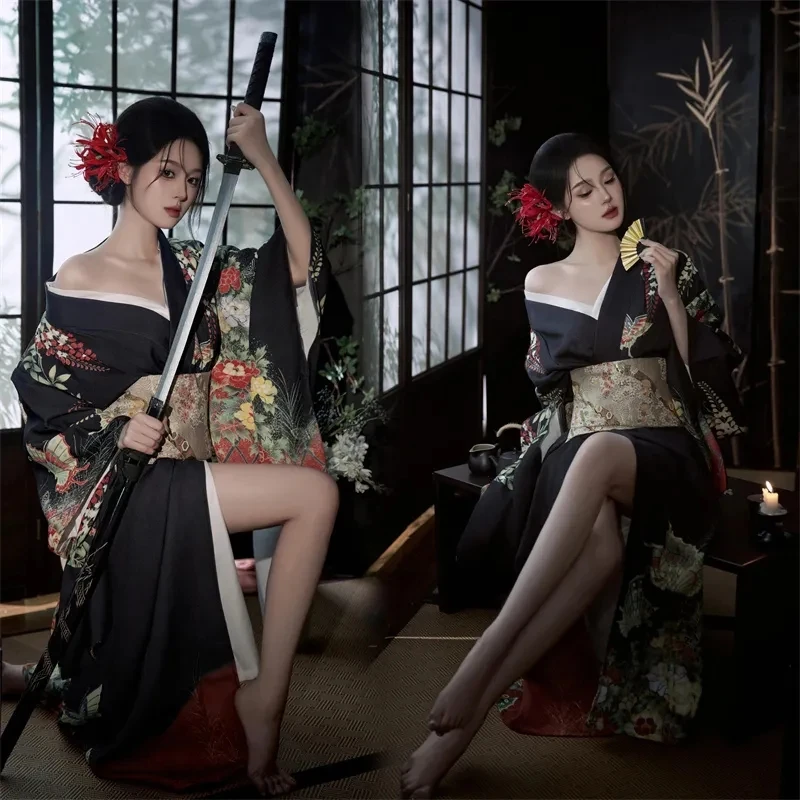 Кимоно женское традиционное в японском стиле юката хаори косплей-блузка женская