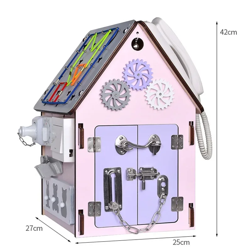 Монтессори занятый дом Детский пазл для раннего развития многофункциональная