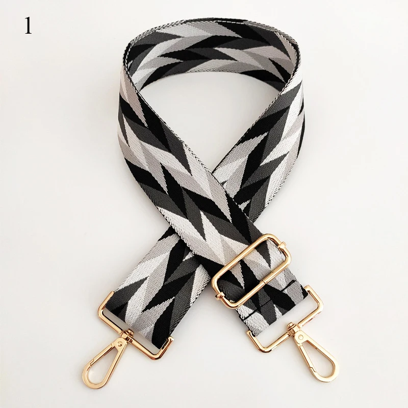 

130cm Bag Strap Handbag Belt Wide Shoulder Bag Strap Ethnic Stripe Replacement Strap Accessory Bag Part Adjusted Belt For Bags