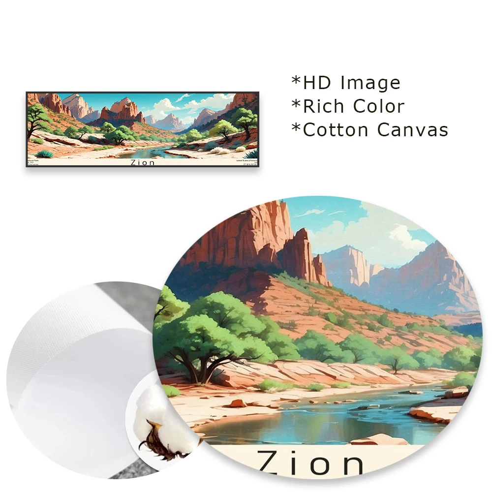 Пейзаж США красочный постер пейзаж национального парка Каньон брисе настенные