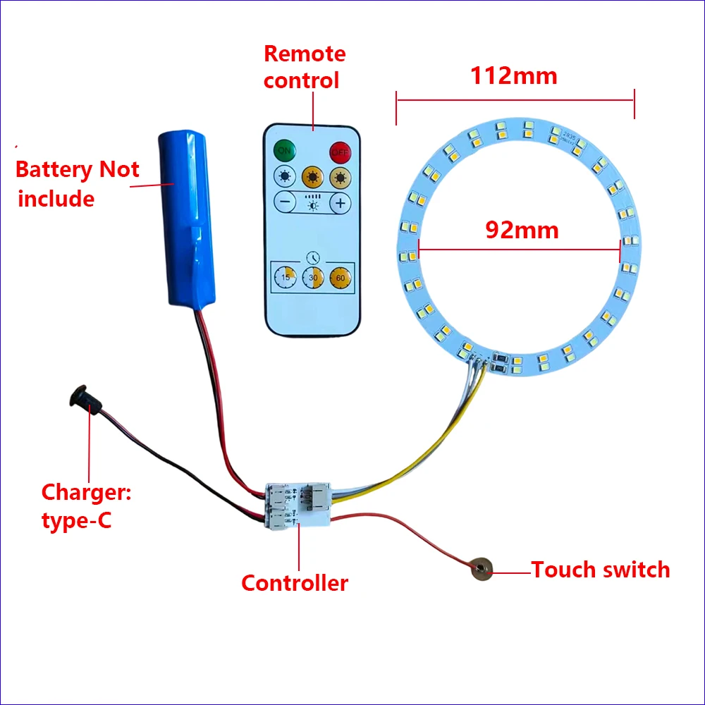 

LED панель 3,7В 10Вт 3 цвета с пультом