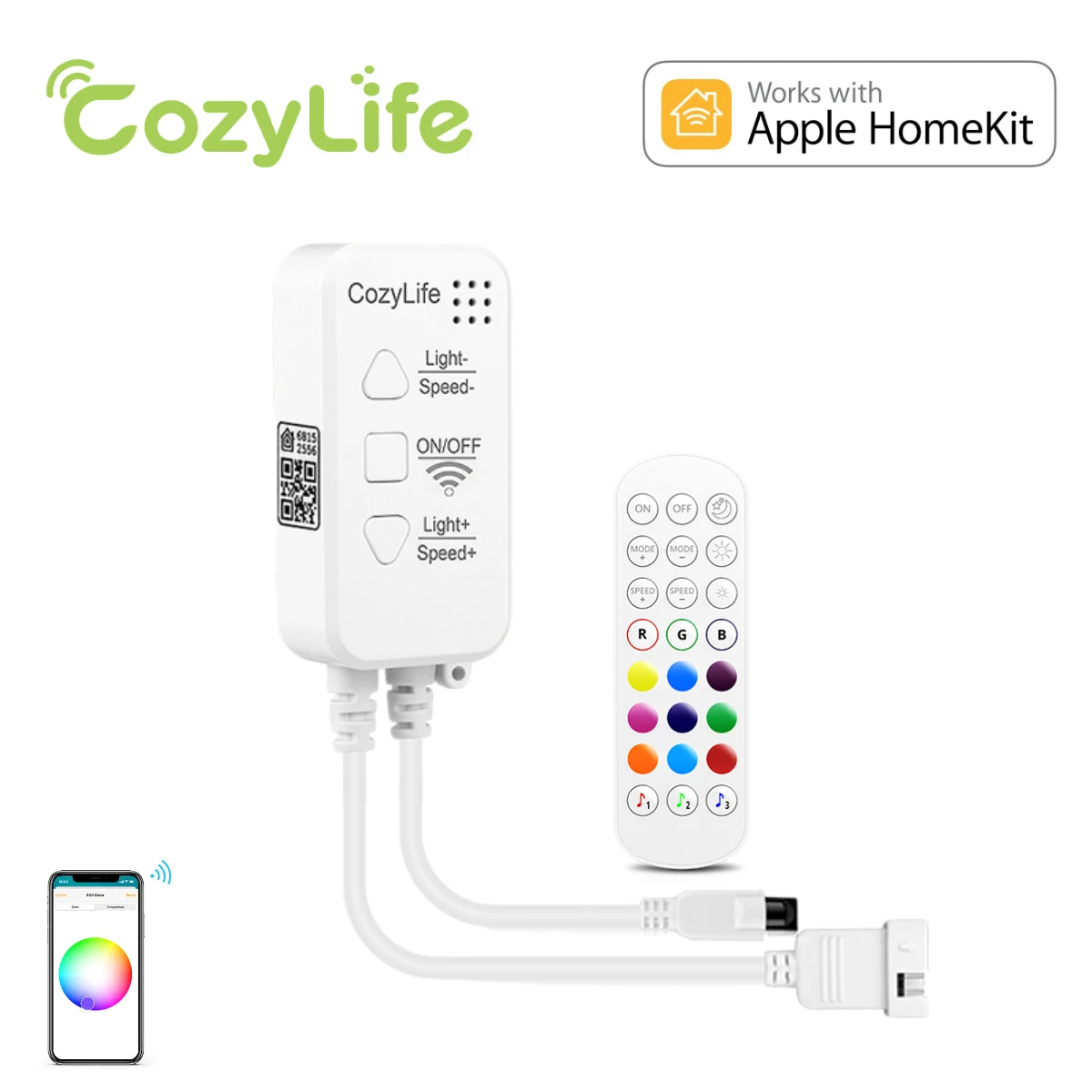

HomeKit 4Pin Lightstrip Controller 12V 24V Wi-Fi Smart LED RGB Waterproof Light Strip Works with Alexa Apple Siri SmartThings