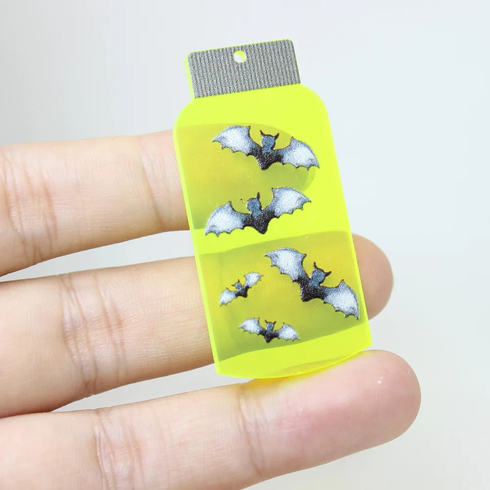 10 шт./Лот подвеска на Хэллоуин Флуоресцентная акриловая в виде призрака скелета