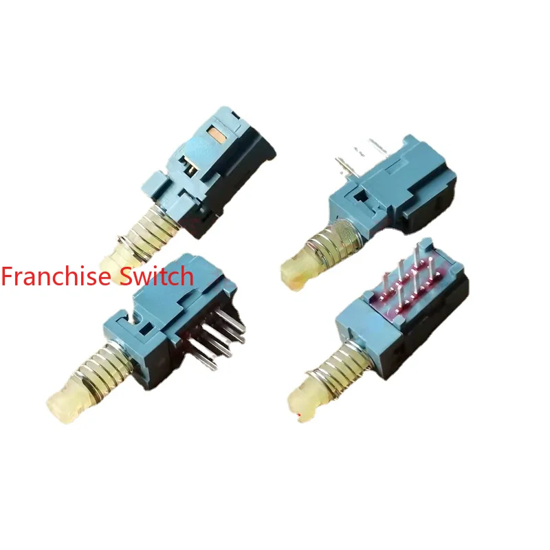 

10PCS Straight Key Switch MPN-S2-A Self-locking 2 Pole 6 Feet Piano Double Way With Lock Press