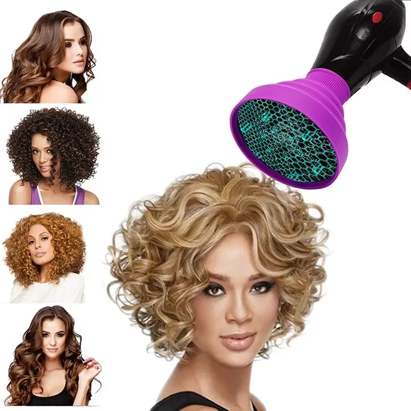 

NEW IN 1PC Suitable 4-5cm Universal Silicone Hair Dryer Diffuser Cover Blow Hairdryer Diffuser Curly Detachable Hair Curler Tool