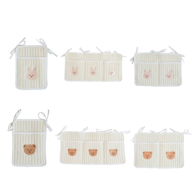 

Crib Organizer Caddy Hanging Diaper Storage Bag Large Capacity Reusable Crib Caddy for Baby Bed Stroller Crib Storage