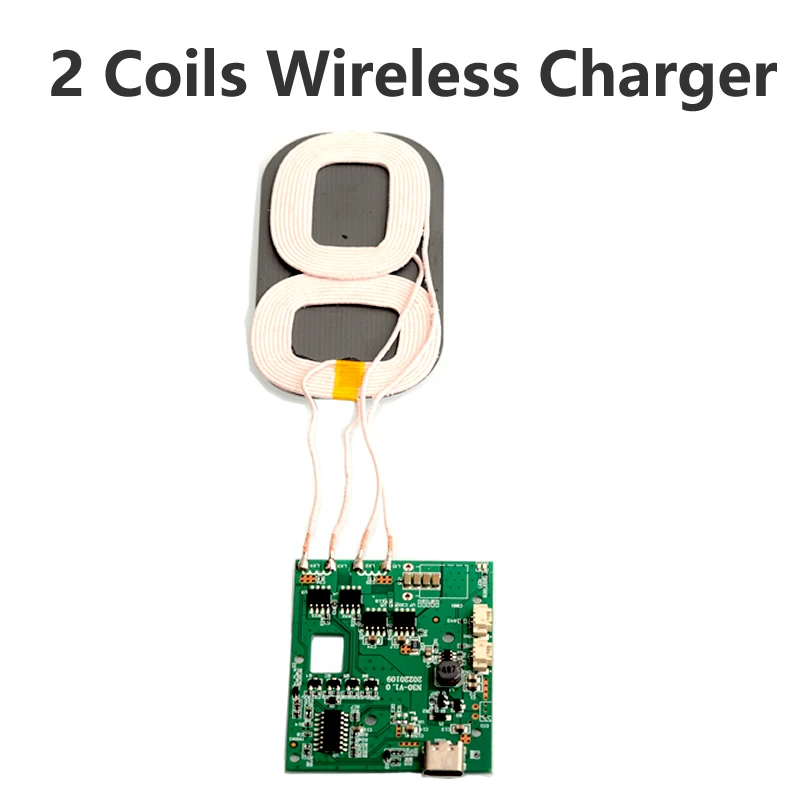 

10W qi Fast Wireless Charger pcba For iPhone 13 2 Coils wireless quick charger pcba for Samsung S20
