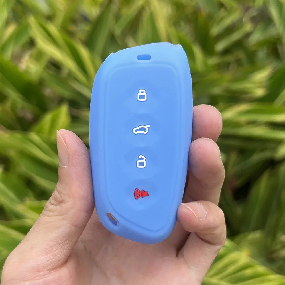 

Резиновый автомобильный брелок для ключей, силиконовый защитный чехол для Haval Beast X Dog XY, 4-кнопочный съемный автомобильный аксессуар, держатель для ключей в виде ракушки