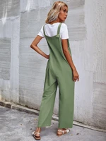 y2k dual pocket solid overall jumpsuit without tee