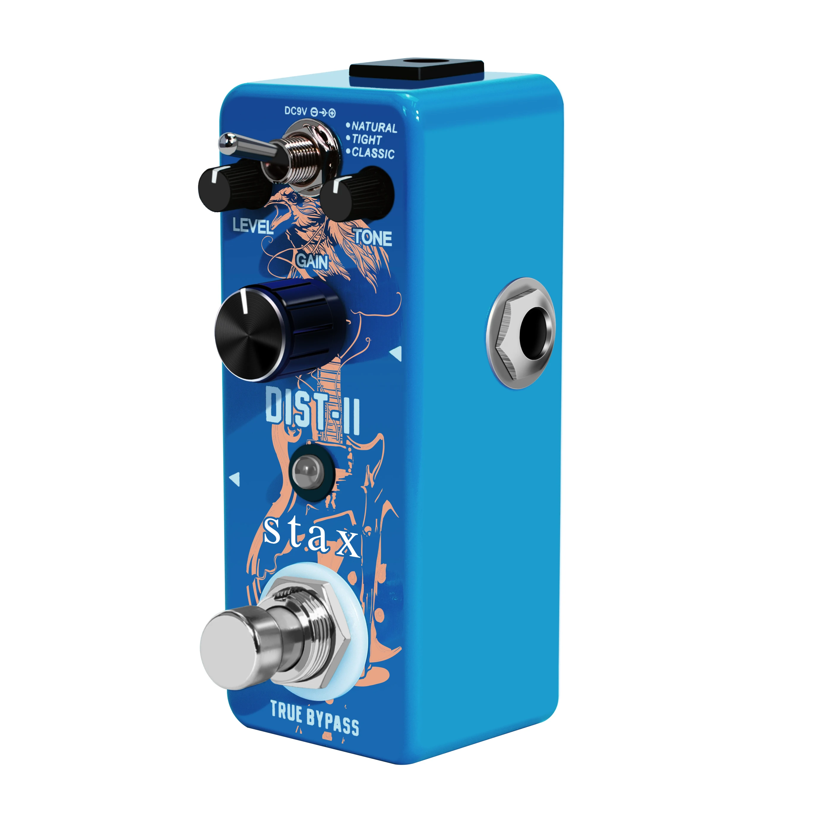 Stax LEF-301B Guitar Distortion Pedal Solo Dist Effect Pedals For Guitarist High Gain Distortions Pedals Natural Tight Classic