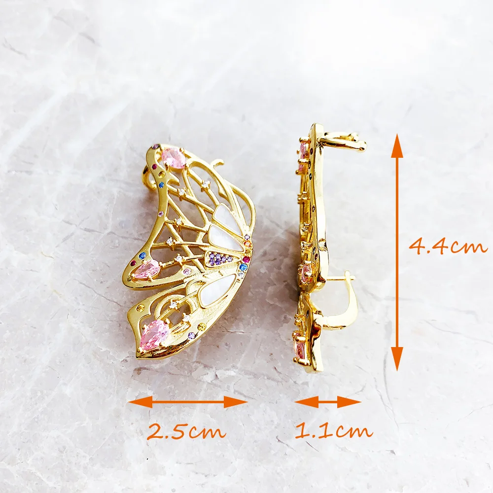 Earrings Butterfly New Bohemia 925 Sterling Silver Ear Cuff Gift For Women High Quality Fine Jewelry